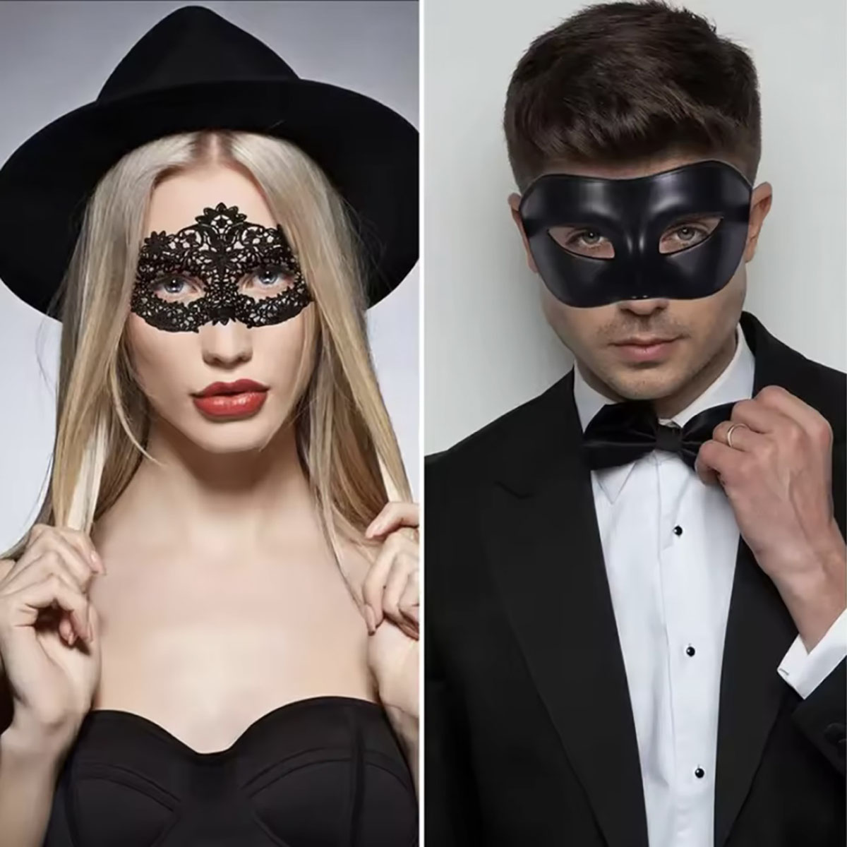 2pcs Elegant Black Lace Masque - Black Face Mask Pack recension och pris