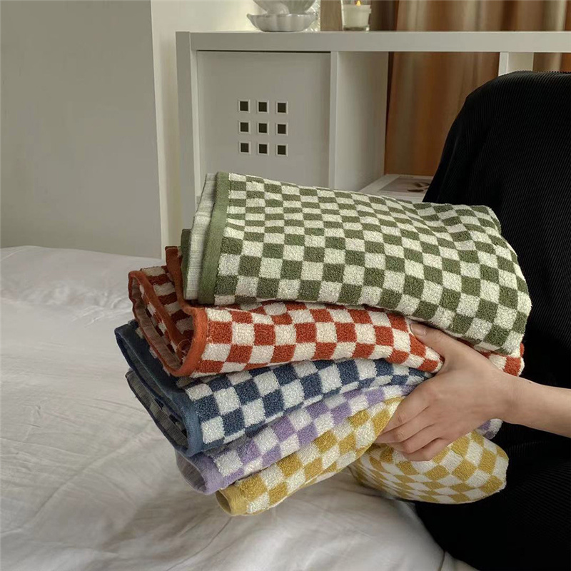 Retro Checkerboard Plaid Long- - Cloth Face Mask Washable recension och pris