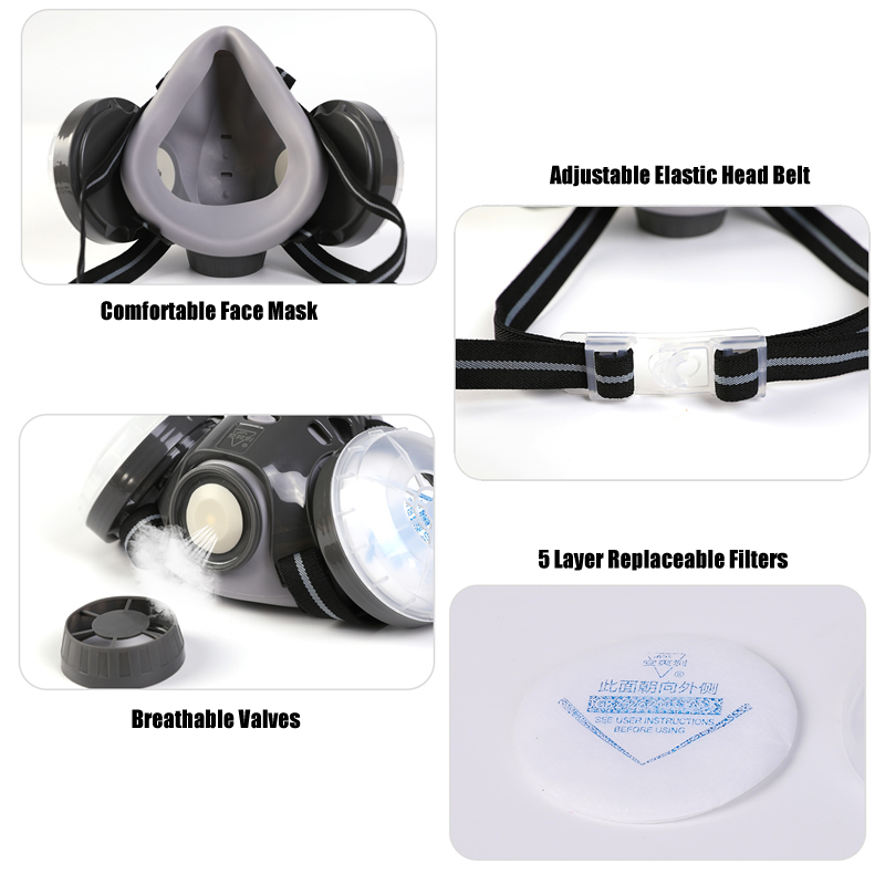 New Anti Dust Mask Full Face R - Dust Mask Construction recension och pris