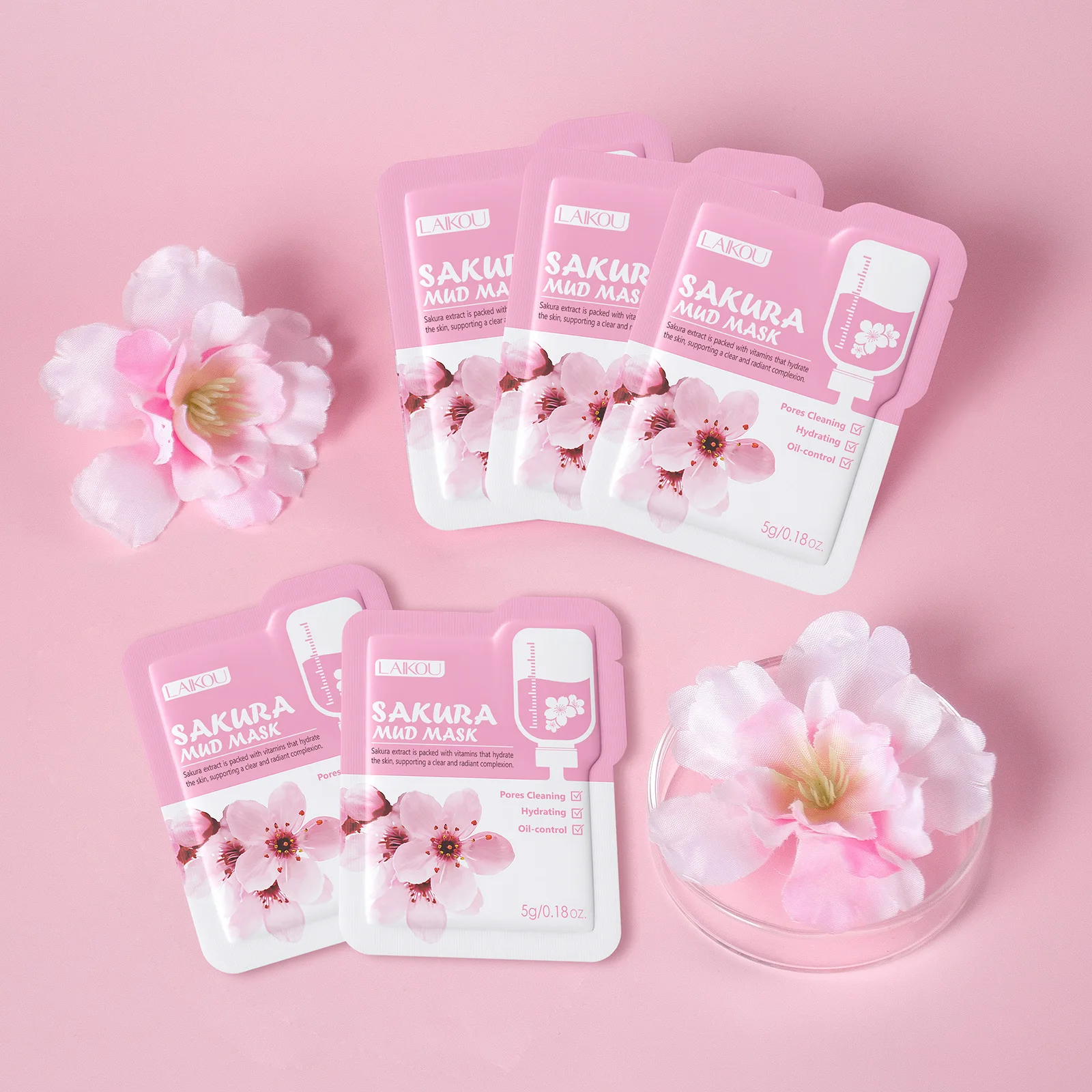 Laikou Sakura Clay Mask Trial  - Dust Mask Construction recension och pris