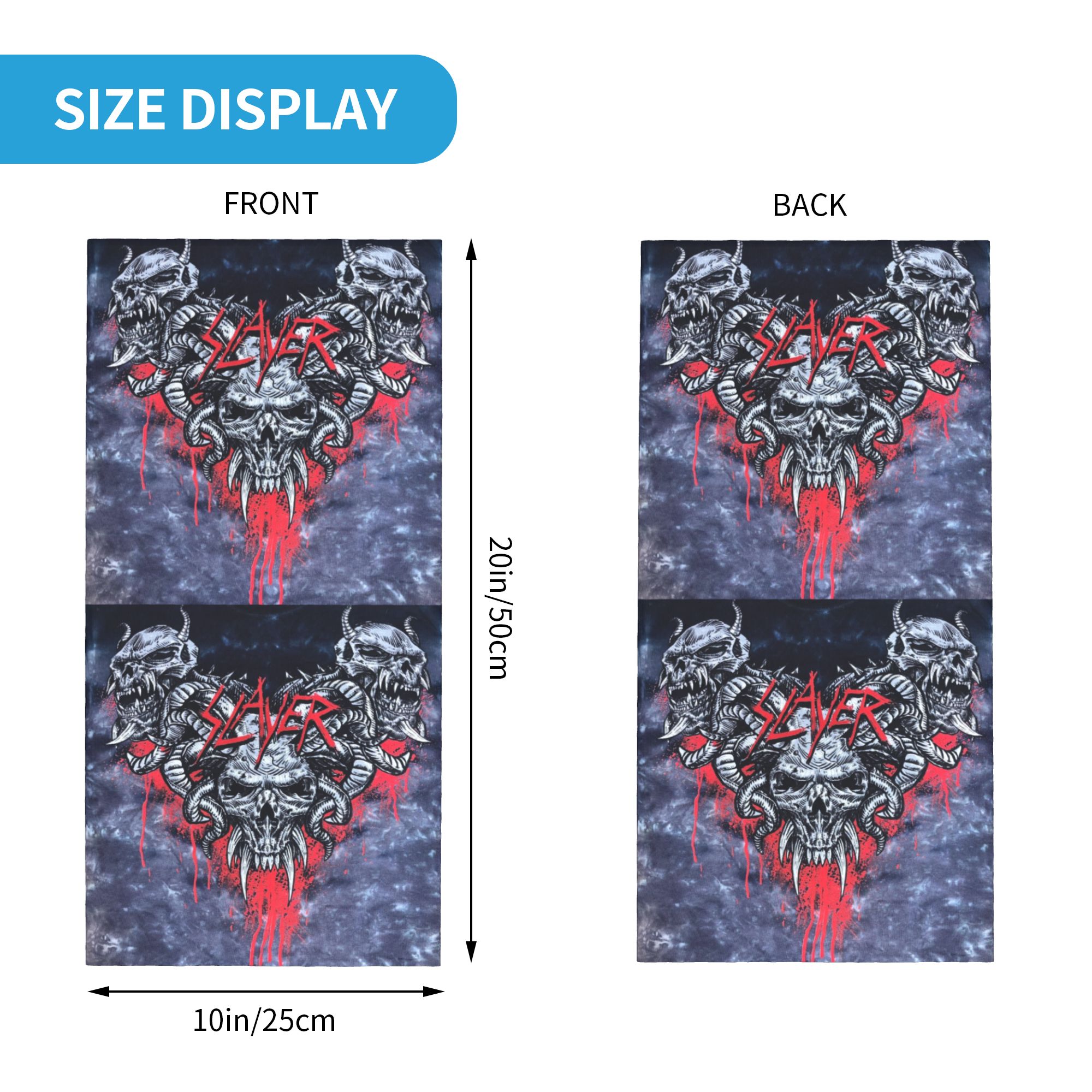 Custom Heavy Metal Rock  Slaye - Neck Gaiter Face Cover recension och pris