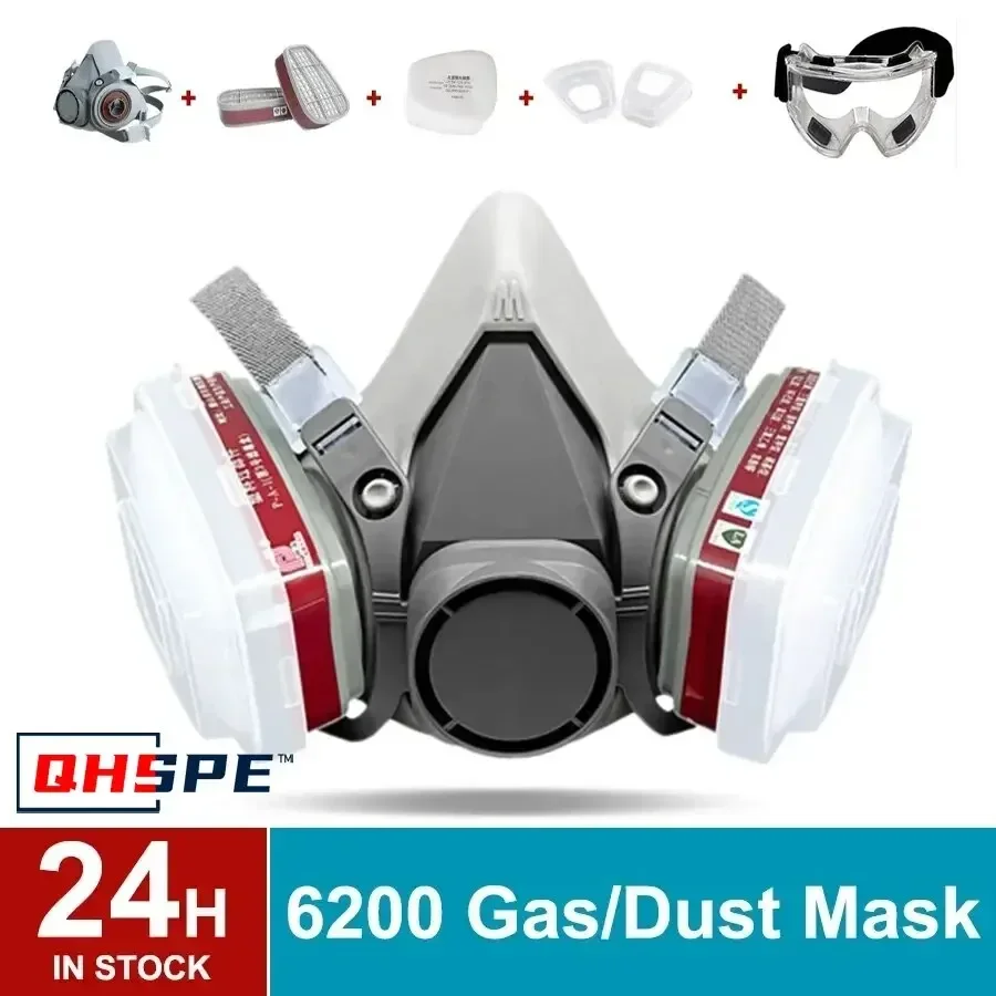 Original 6200 Respirator Reusa - Dust Mask Construction recension och pris