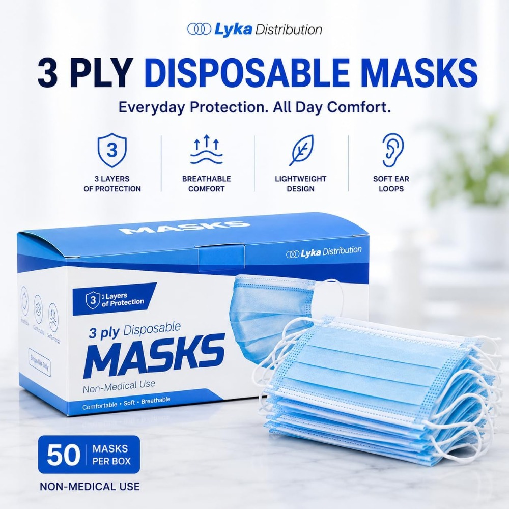 Face Mask - High Quality Blue  - Disposable Mask Blue recension och pris