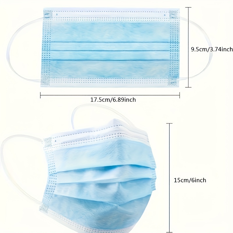 Fast Delivery! 300Pcs Thick Bl - Disposable Mask Blue recension och pris