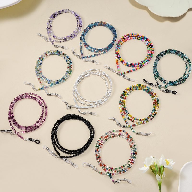 Colorful Rice Bead Glasses Cha - Mask Chain Holder recension och pris