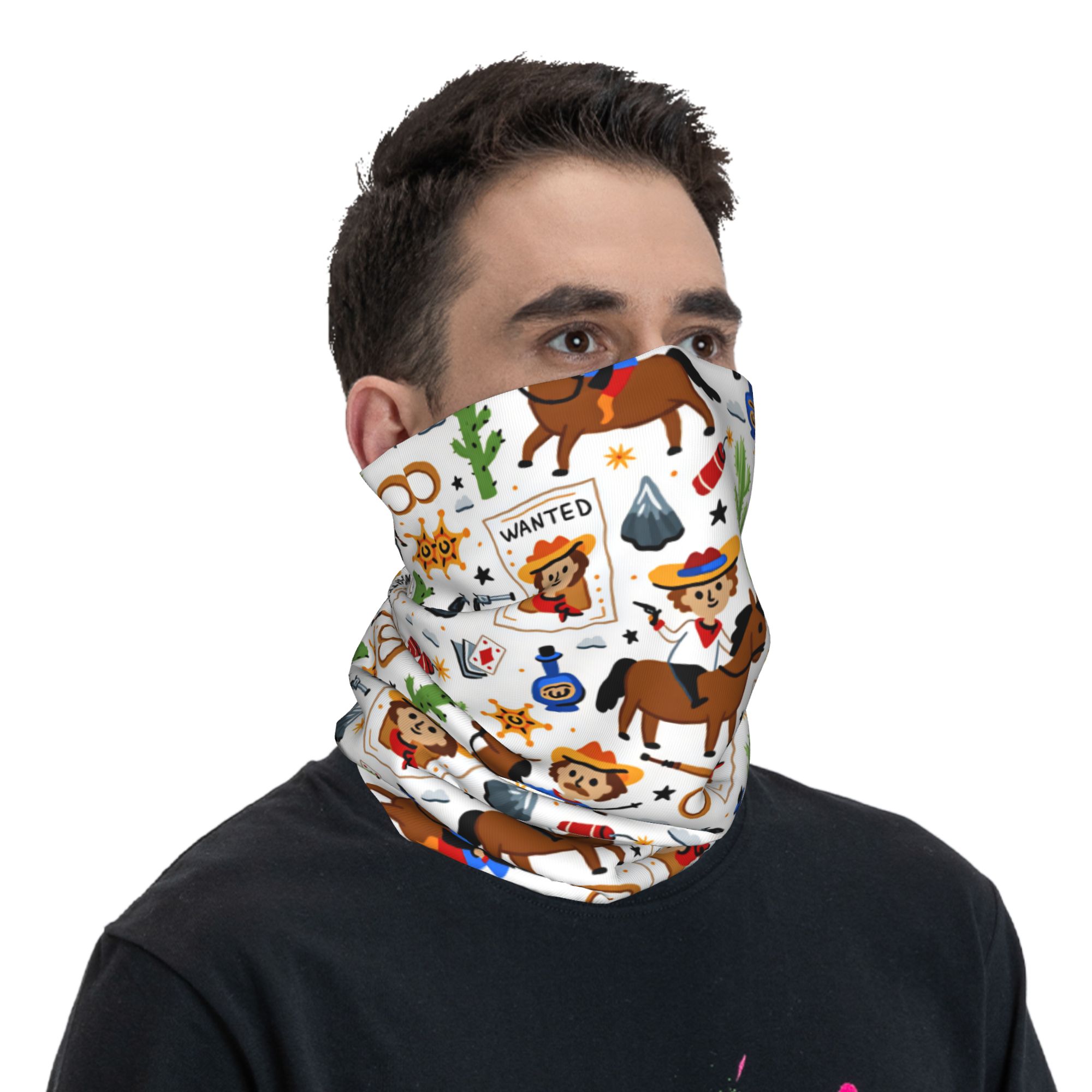 Cartoon Kids Western Cowboy Ba - Kids Face Mask recension och pris